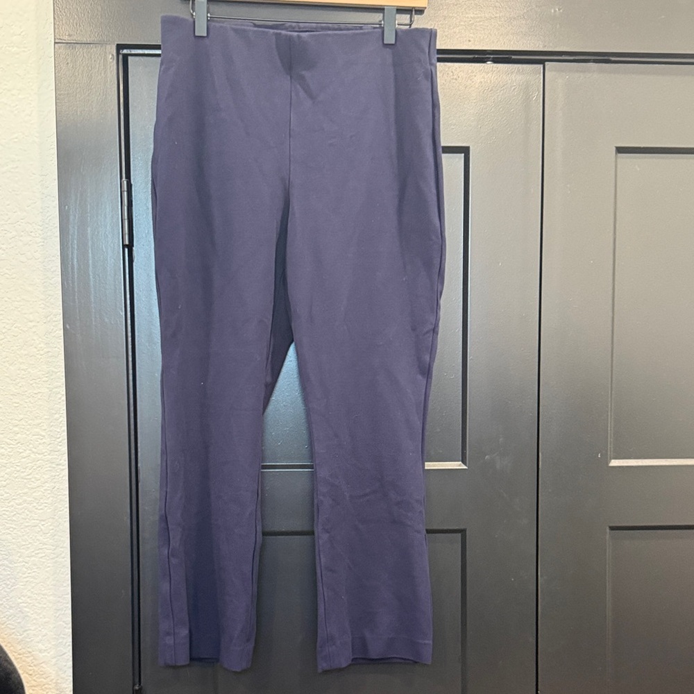 Talbots Montauk Navy Straight Leg Stretch Pants size 10